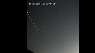 Bright quotLeonidsquot meteor over half the sky 21 Oct 2024 [upl. by Aelem831]