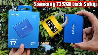 How to Setup Password in Samsung T7 SSD [upl. by Nairim352]