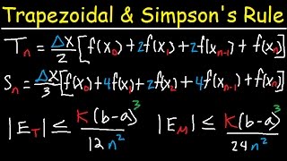 Numerical Integration  Trapezoidal Rule amp Simpsons Rule [upl. by Irakab]