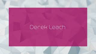 Derek Leach  appearance [upl. by Asilram]