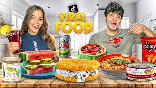 Trying New TikTok Viral Food Trends 🍕🤤 Yash and Hass part3 [upl. by Gauldin]