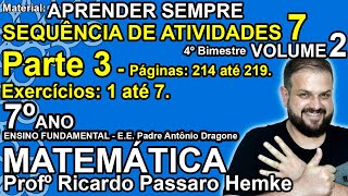 SA07P03 7º ano Matemática  Aprender Sempre  4º Bim  2024  Sequência de Atividades 07  Parte 3 [upl. by Kironde]