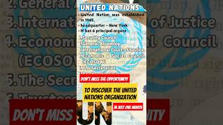 United Nations organization for UPSC Prelims  Principal organs of UN  history of UN  upscprelims [upl. by Amilah891]