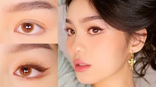 EYELIFT MAKEUP FOR DOWNTURNED EYES HOODED ASIAN EYES 💫 Jessica Vu [upl. by Kiona]