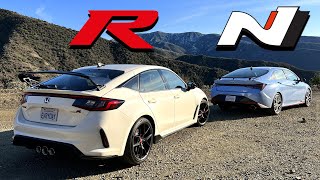 Civic Type R vs Elantra N – The Battle for Best FWD  Everyday Driver [upl. by Allehcim223]