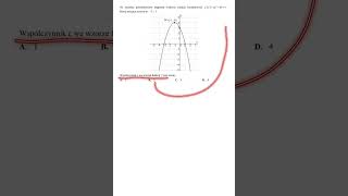 Zadanie MATURALNE które zrobisz w 3 sekundy MATURA 2025 MATEMATYKA PODSTAWA FUNKCJA KWADRATOWA [upl. by Elijah]