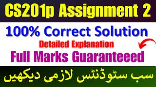 Cs201p Assignment 2 Solution 2024  Cs201p Assignment 2 2024  Cs201p assignment 2 spring 2024 [upl. by Ramses649]