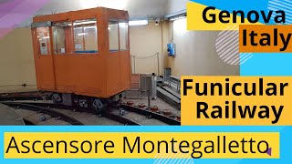 Genua Fahrstuhl Ascensore Montegalletto Funicular Railway [upl. by Ethyl110]