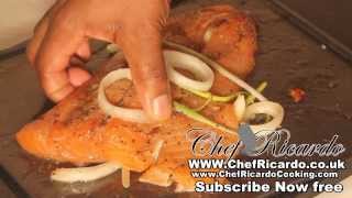 Oven Baked Salmon With Honey And Lemon Recipes Video  Recipes By Chef Ricardo [upl. by Della697]