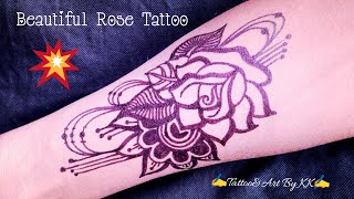 How to make a beautiful Rose tattoo [upl. by Merkle]