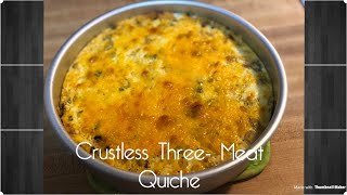 Instant Pot Breakfast  Crustless Three Meat Quiche  can even use leftovers [upl. by Ellekcir257]