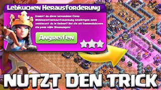 BESTER LÖSUNGSWEG für 3 Sterne bei der Lebkuchen Herausforderung  Clash of Clans deutsch [upl. by Kathy748]