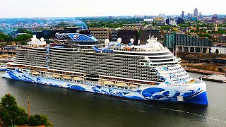 Norwegian Prima cruise ship leaving Amsterdam Port [upl. by Lucie]