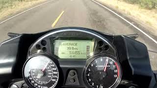 KAWASAKI CONCOURS 14  GTR1400 0140ish MPH RUN DURING WEST TEXAS CLOSED COURSE ROAD RACE TRIALS [upl. by Neall52]