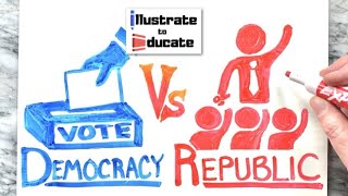 Democracy Vs Republic  Whats the difference between a Democracy and Republic Democracy Explained [upl. by Adao]