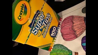 Crayola Supertip 100 Markers Review [upl. by Nylhsoj]