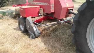 Massey Ferguson 1840 baling hay [upl. by Yehc]