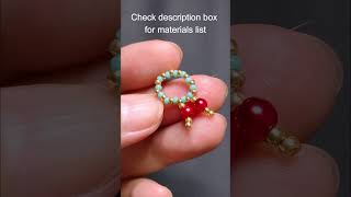 1 minute how to make beaded earrings making earrings with pearl amp bicone [upl. by Prudie680]