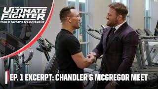 The Ultimate Fighter Excerpt Conor McGregor meets Michael Chandler at the gym  ESPN MMA [upl. by Kathi988]