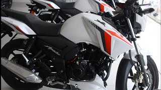 New TVS Apache RTR 160 2V On Road Price🔥Apache 160 Bs6 White colour Review✅ Apache gadi  Tvs Bike [upl. by Ferdinande]