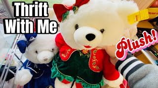 THRIFT With Me for Plush • Stuffed Animals Christmas Stuffies Teddies Galore [upl. by Amersham]