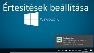 Értesítések beállítása ès üzenethang kikapcsolása Windows 10 [upl. by Kcirdot198]