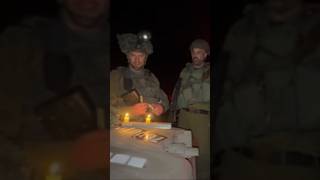 Soldiers lighting the menorah in Gaza israel [upl. by Oicul]