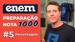 ENEM preparação nota 1000 ✅ Porcentagem aumento e descontos [upl. by Akselav]