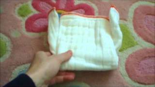 Newborn Prefold  Green Mountain Diapers Orange Edge [upl. by Beaulieu773]