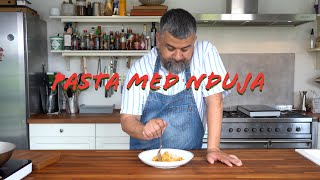 Pasta med Nduja og asparges  Nemt hurtigt og god [upl. by Ahtelrac]