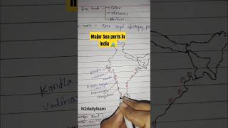 Sea ports in india ⛵⛵study shorts viralvideo ssccgl ssc sscgd gk gs gkfacts aspirants [upl. by Anilegnave182]