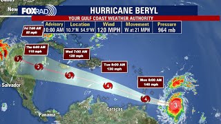 Hurricane Beryl forecast to become major storm with Caribbean in its path [upl. by Fuhrman]