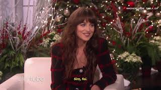 Legendado A Comediante Favorita de Dakota Johnson não é a Ellen  Dakota Johnson The Ellen Show [upl. by Yart]