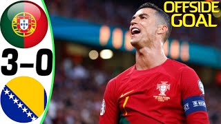 Portugal vs BosniaHerzegovina 30  Goals and Highlights 17062023 💥 RONALDO [upl. by Goth]