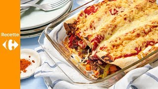 Enchiladas gratinées au haché végétarien [upl. by Dene]