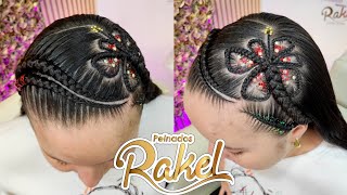 DESEO En Trenza FLOR CAYENA 🌺 Peinados Rakel Trenzas Artísticas [upl. by Getraer134]