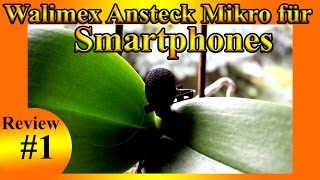 Günstiges Ansteckmikro für Youtube Walimex Lavalier für Smartphones REVIEW [upl. by Elockcin]