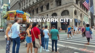 New York Manhattan Summer Walk  5th Avenue 39th Street Broadway and 7th Avenue Travel USA 4K [upl. by Malkin]