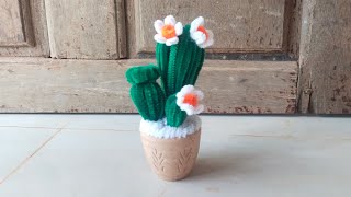 How to make a beautiful Cereus Jamacaru Make by Pipe Cleaners tutorial craft diycrafts [upl. by Rodolfo]