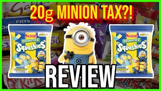 Minions Drumstick Squashies Review Banana amp Blueberry Flavour [upl. by Farmann]