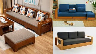 Modern Wooden Sofa Set Design Ideas  Living Room Sofa Design  Wooden Furniture [upl. by Bobbi]