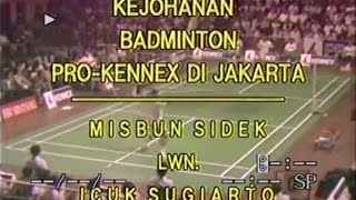 Badminton  1983 Grand Prix Finals Misbun Sidek Vs Icuk Sugiarto  Group match Full [upl. by Fischer611]