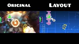 Original vs Layout  quotThe Eschatonquot by Xender Game  Geometry Dash 21 [upl. by Etak]