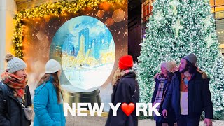 4K🇺🇸NYC Walk🎄Lexington Ave Christmas Lights amp Festive Holiday Windows in Midtown Manhattan 2023 [upl. by Dall]