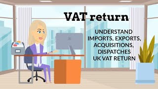 ACCOUNTING  HOW TO account for imports exports acquisitions amp dispatches on a UK VAT return [upl. by Dacy]