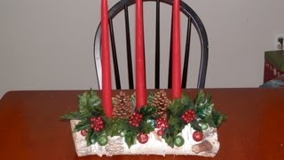 My Yule Log Candle Holder Video [upl. by Cherie]