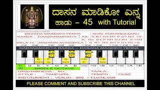 KANNADA DASARA PADAGALU DASANA MADIKO YENNA PIANO KEYBOARD [upl. by Angelia]