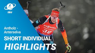 World Cup 2324 AntholzAnterselva Men Short Individual Highlights [upl. by Nodnol]