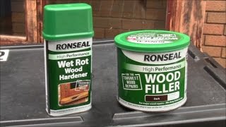 Ronseal Wood Filler and Ronseal Wet Rot Hardener for rotten wood [upl. by Areehs222]