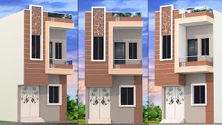 12X40 House best front elevation design by nikshail [upl. by Adnilemreh70]